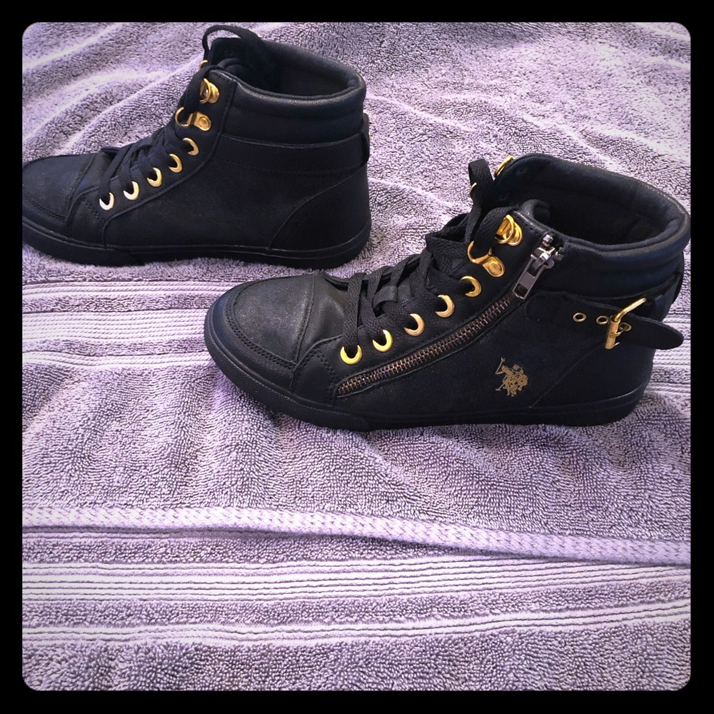 W RL polo hightop sneakers